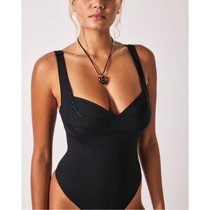 NWT- FP - XL DUSK to DAWN BODYSUIT in BLACK